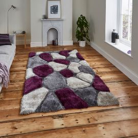 Grey and Purple Color Rugs