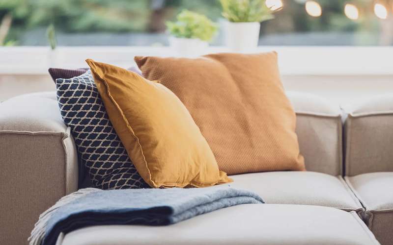 Clean Outdoor Patio Cushion Non-Removable Covers