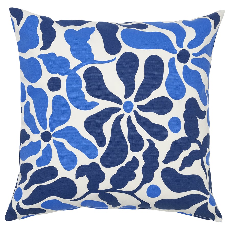 Outdoor Cushion Blue floral Pattern