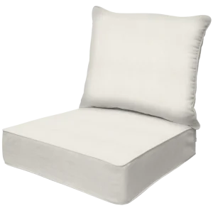 Deep Seat Chair Cushion Set with Seat & Back Pillow