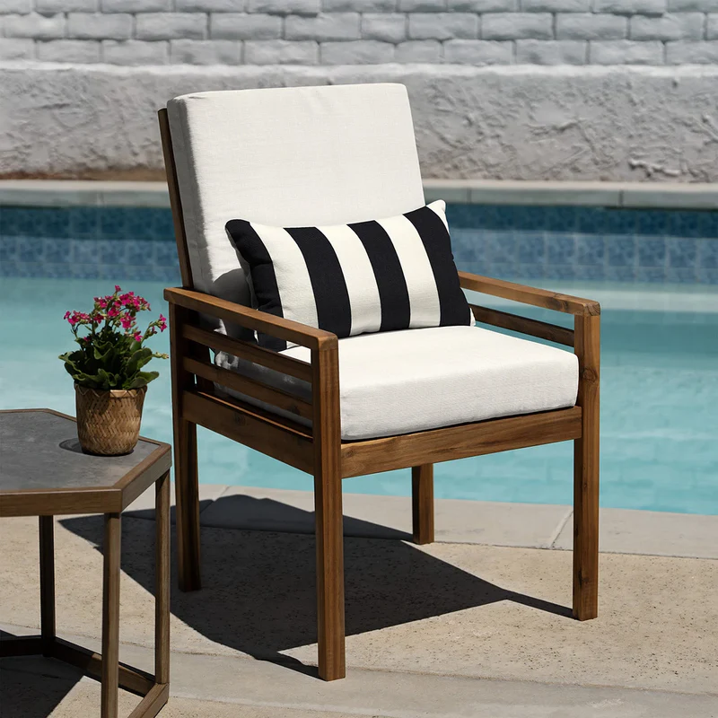Highback Outdoor Dining Chair Cushion – Seat & Back Support - Image 2