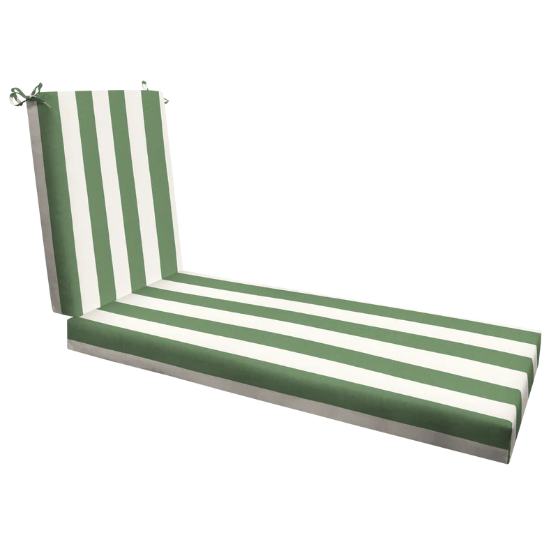 Poolside Chaise Lounge Outdoor Cushion with Ties