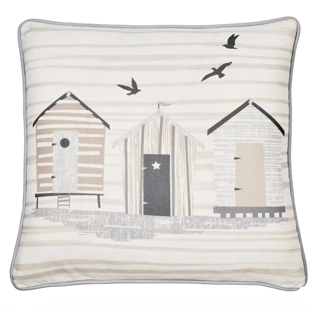 Beach Huts Outdoor Natural Cushions - Image 2