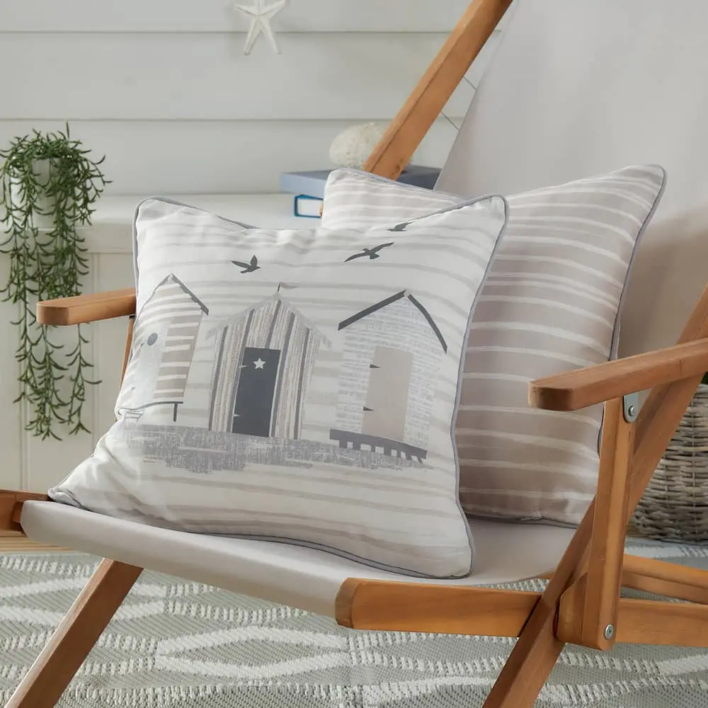 Beach Huts Outdoor Natural Cushions