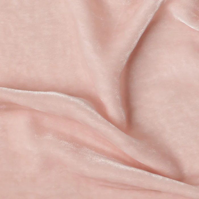 Blush Pink Premium Silk Blended Velvet Fabric - Image 2