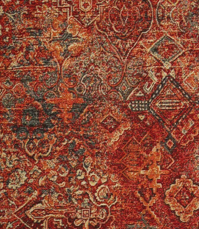 Keshan Tapestry Fabric Red - Image 2