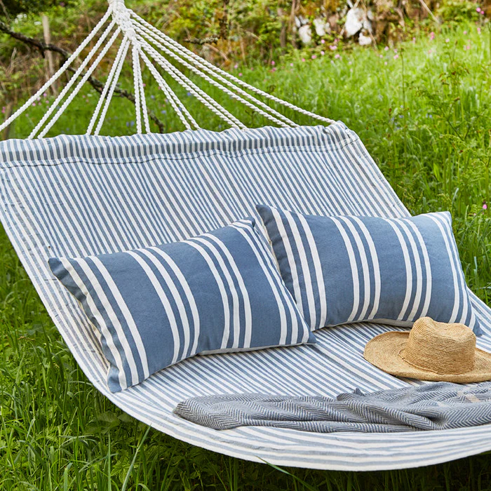 Maxime Blue Canvas Cushion - Image 3