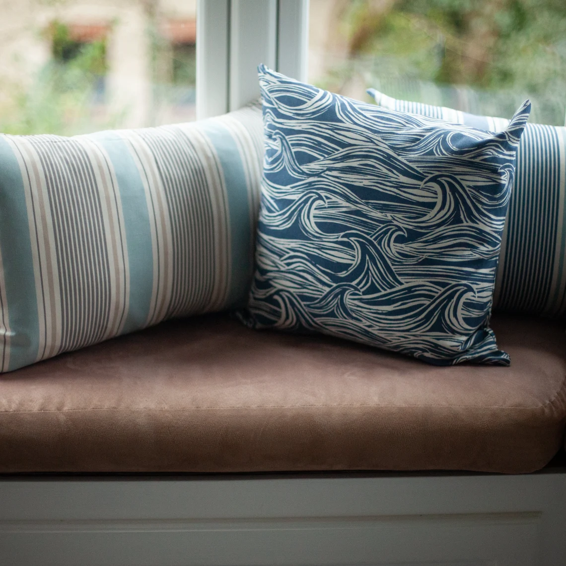 Ocean Waves Sofa Cushions - Image 2