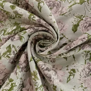 Soft Rose Brocade - White Smoke
