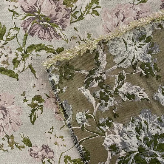 Soft Rose Brocade - White Smoke - Image 4