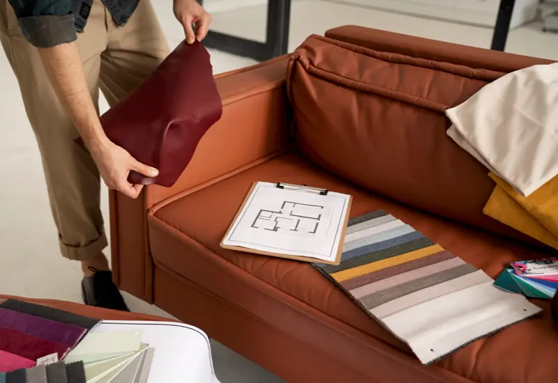 Leather Upholstery Fabric Sofa