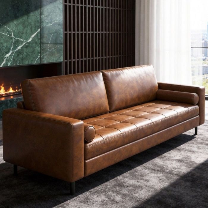 Leather sofa upholstery