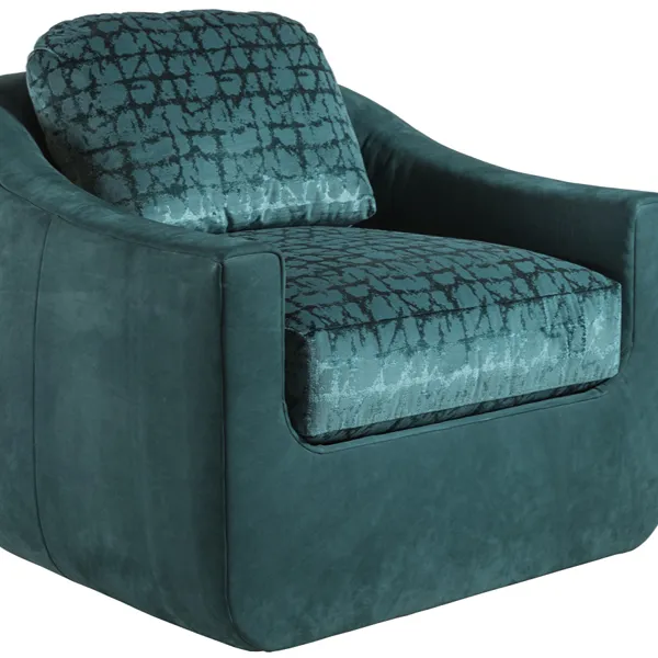 Liz Leather Swivel Upholstery Sofa Chair