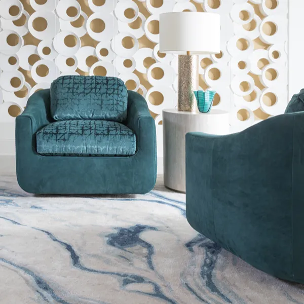 Liz Leather Swivel Upholstery Sofa Chairs